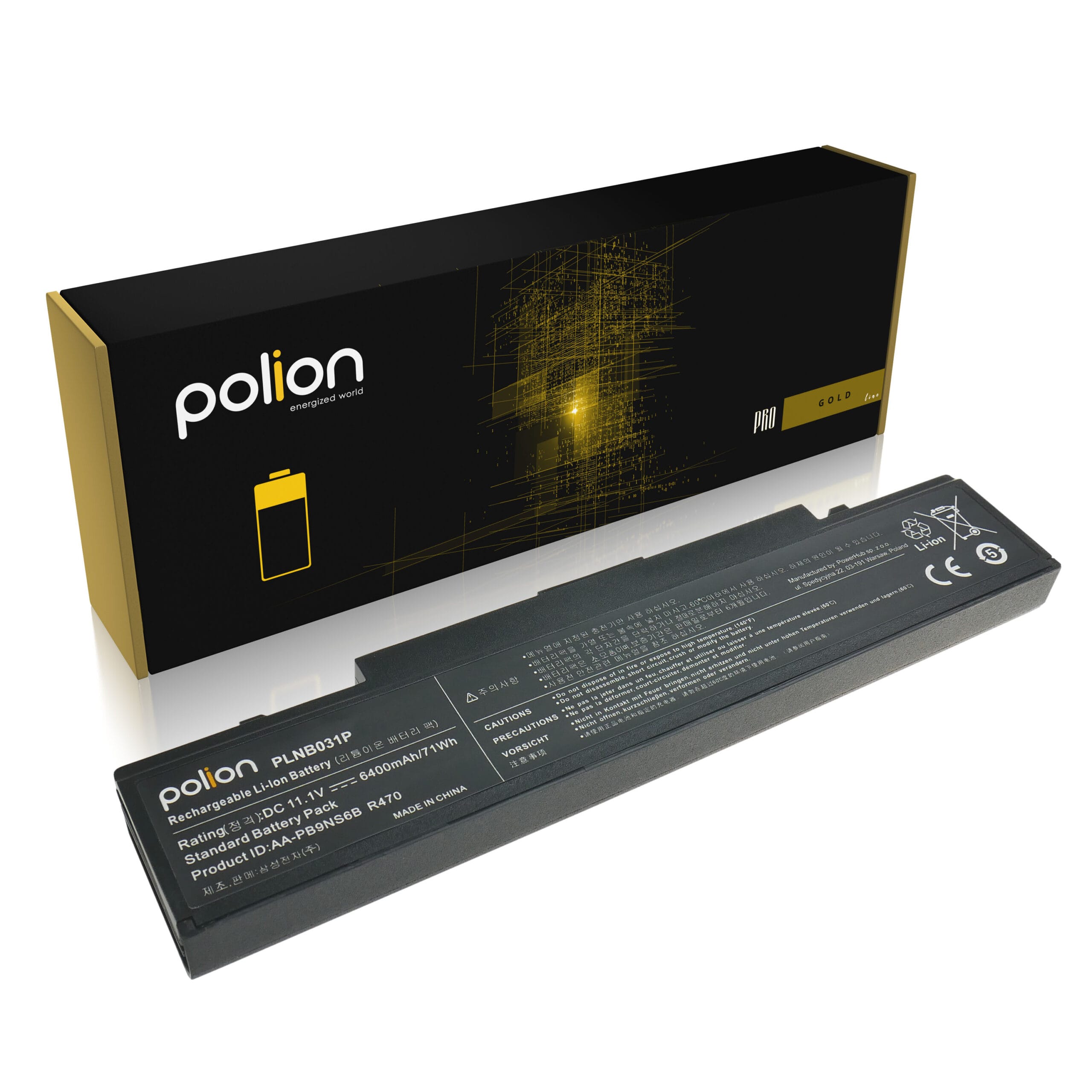 Baterie Polion AA-PB9NC6B pro notebooky SAMSUNG Q230 R590 R540 R440 R420 R430 - 6400mAh články LG
