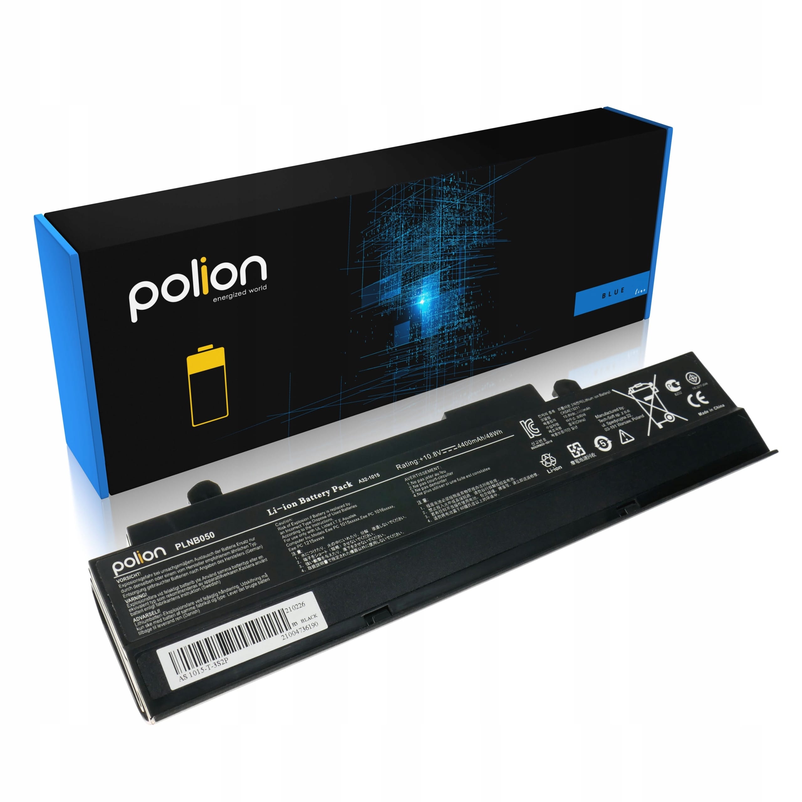 Baterie Polion A32-1015 pro notebooky ASUS Eee-PC 1011 1015PN 1215B 1215N 4400mAh