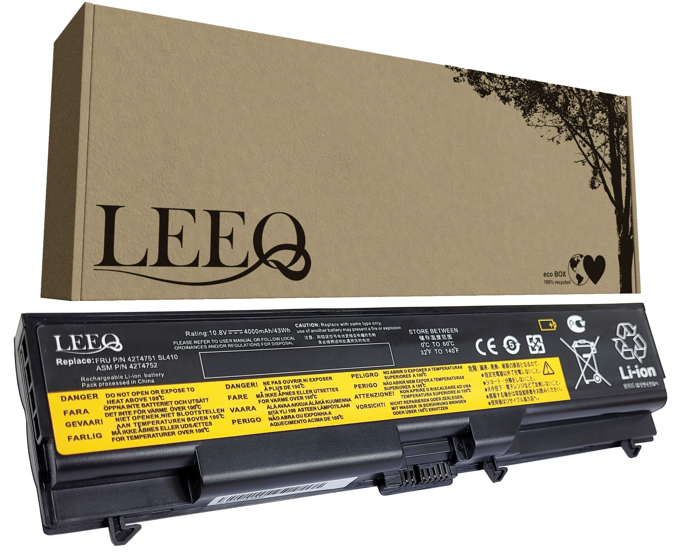 Baterie LEEQ LB027 pro notebooky LENOVO ThinkPad L412 L420 L510 L520 T410 T420 4000mAh