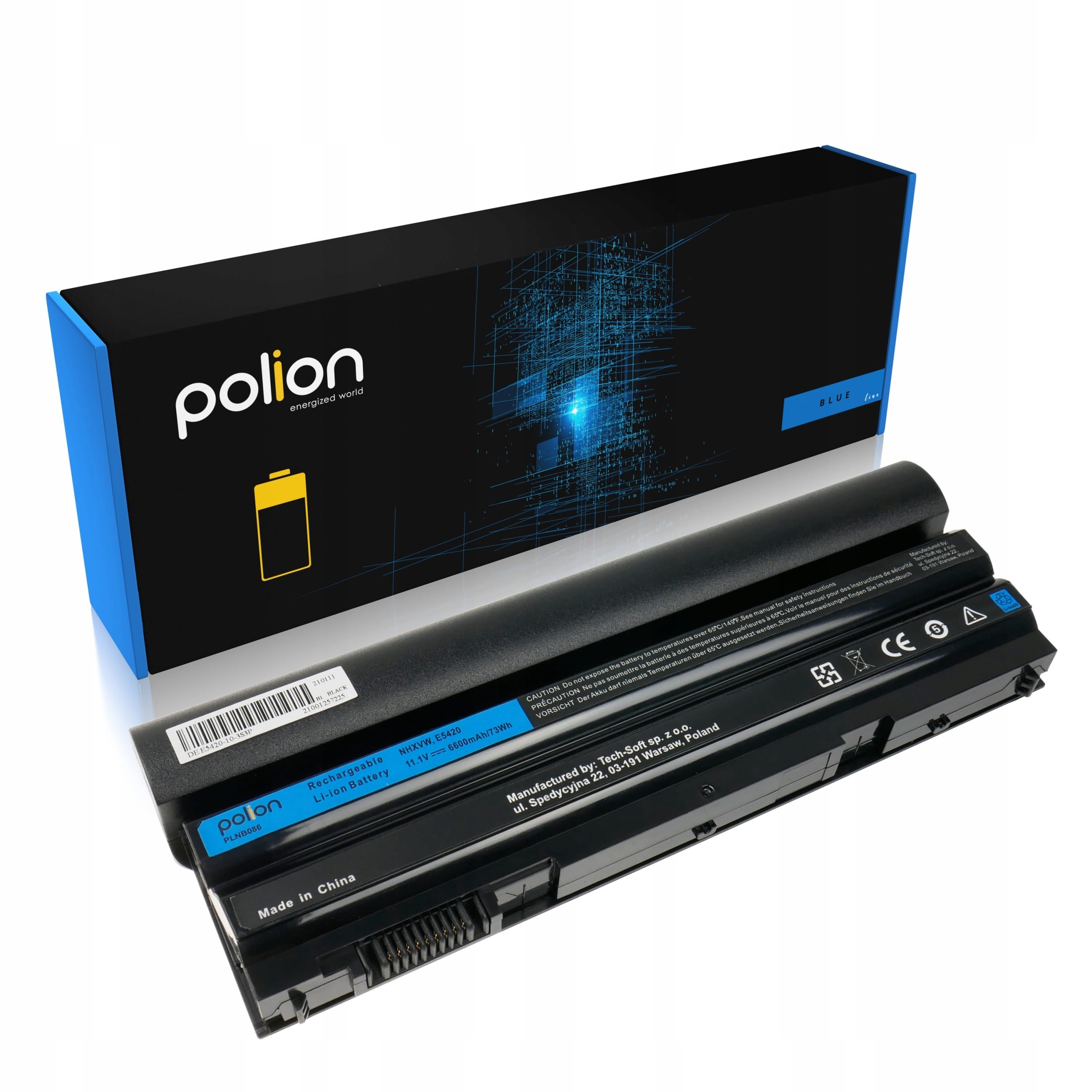 Baterie Polion NHXVW pro notebooky DELL Latitude e5220 e5420 e5530 e6420 6600mAh