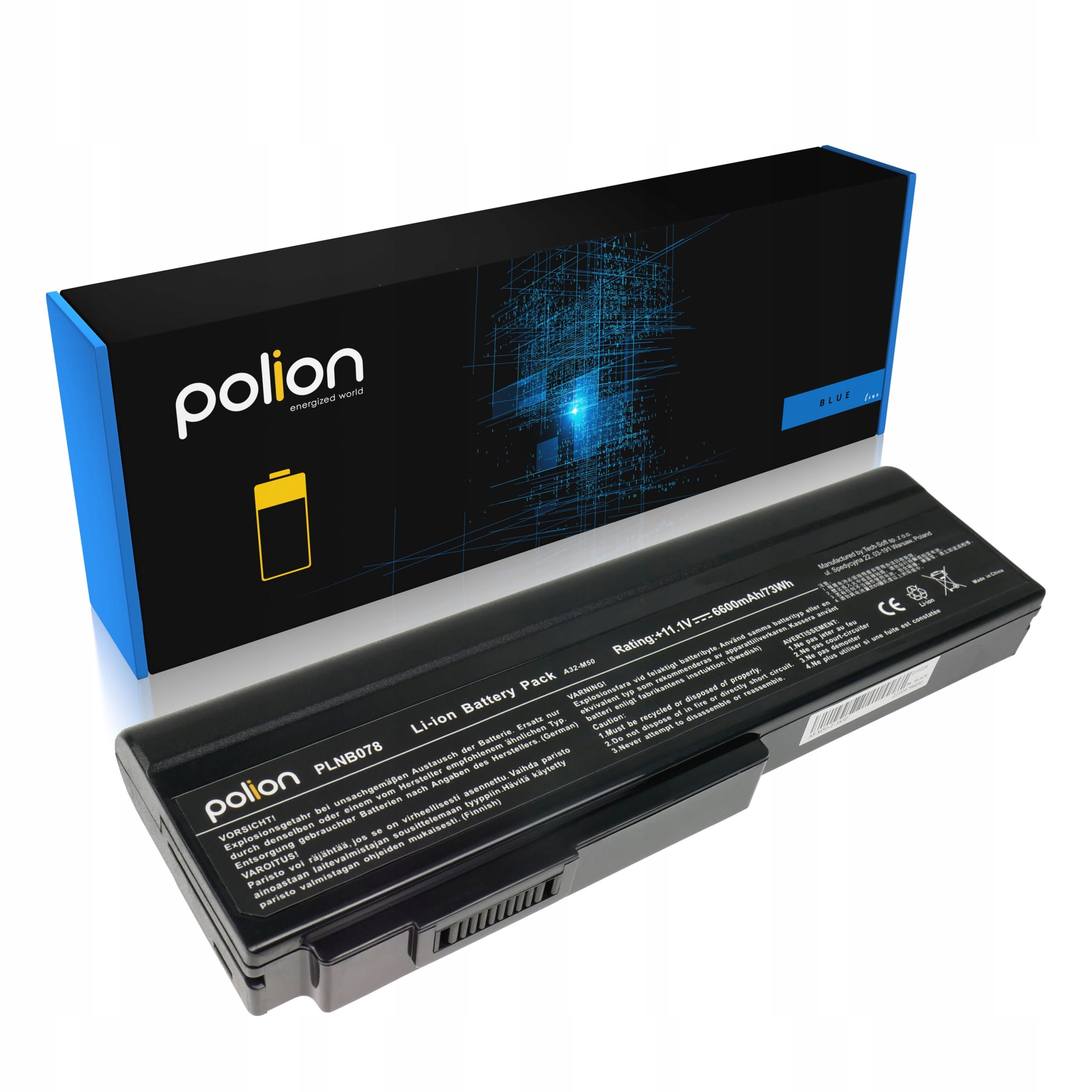 Baterie Polion A32-H36 pro notebooky ASUS A32-M50 G50 G51 L50 M50 M60 X57 X5M 6600mAh