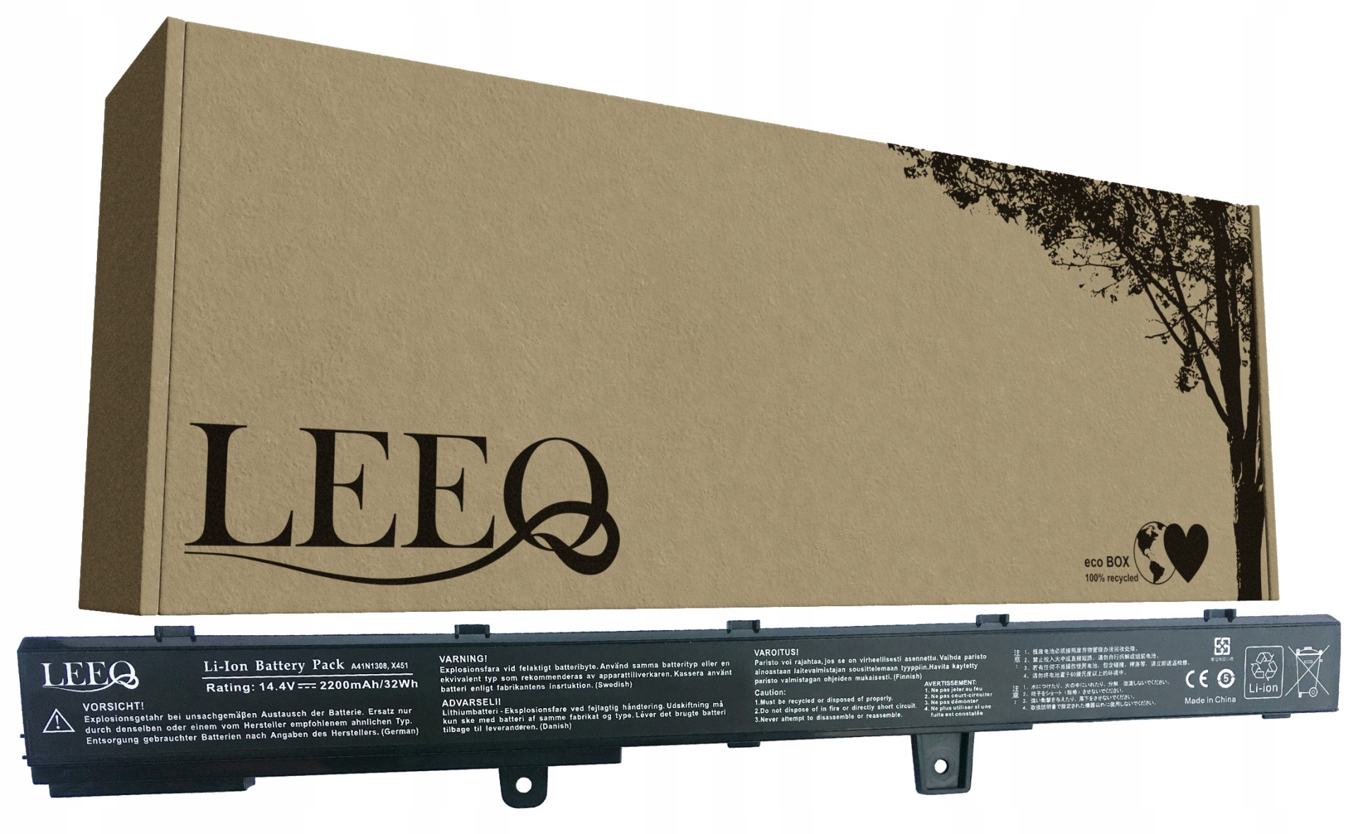 Baterie LEEQ LB079 pro notebooky ASUS A31N1319 X551 X551C X551CA X551M 2200mAh