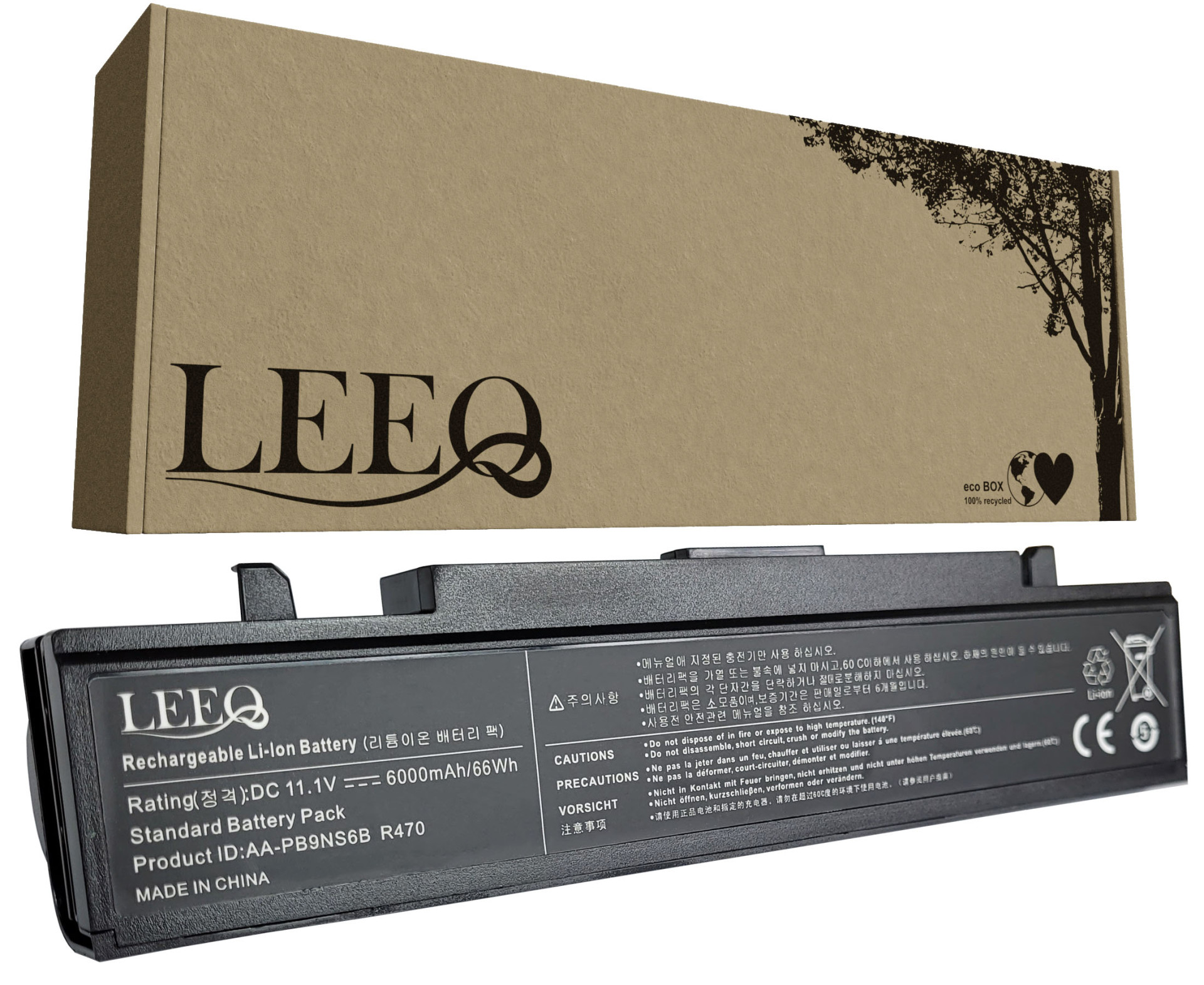 Baterie LEEQ LB034 pro notebooky SAMSUNG AA-PB9NC6B R519 R520 R530 R540 R590 6000mAh