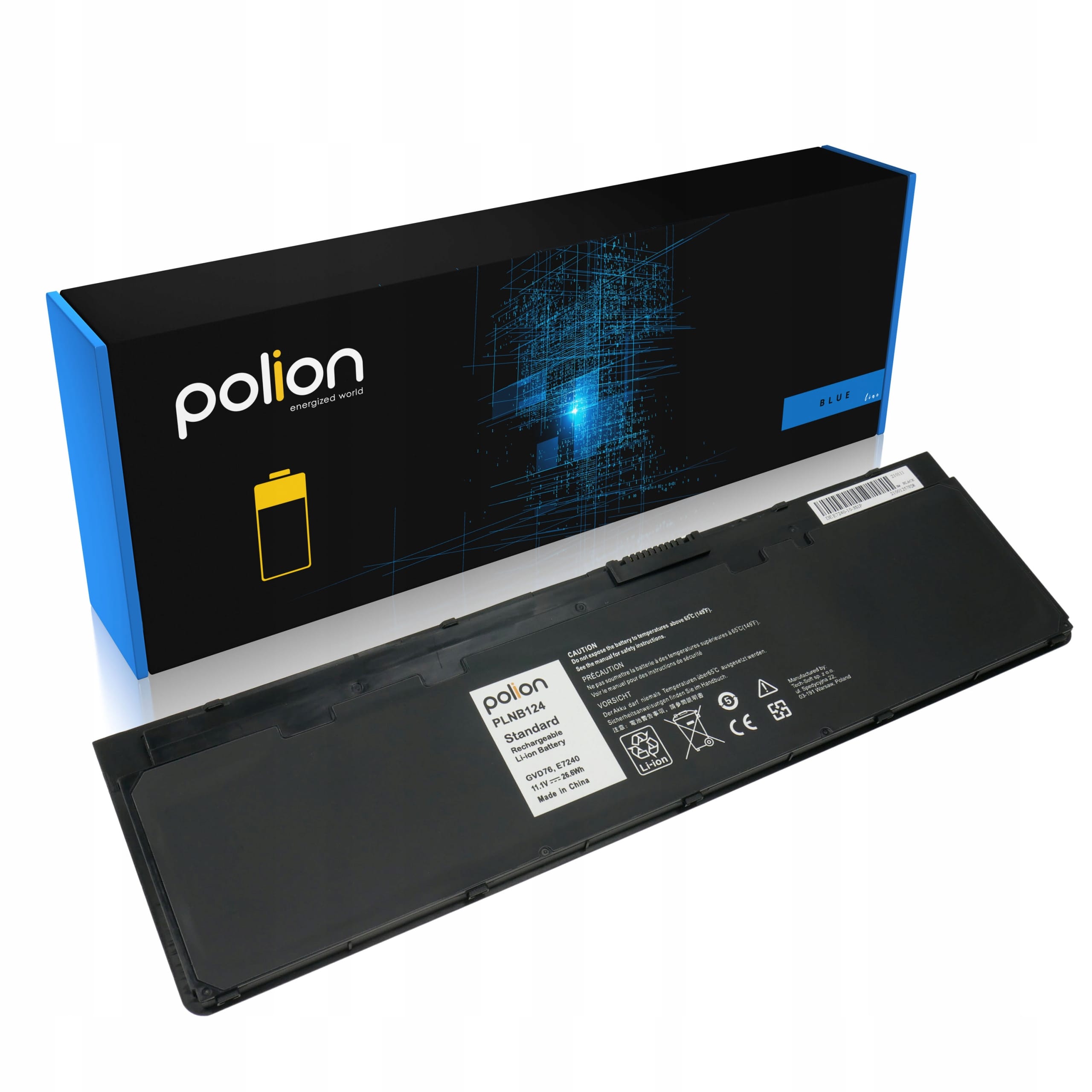 Baterie Polion GVD76 pro notebooky DELL Latitude E7240 E7250 2400mAh