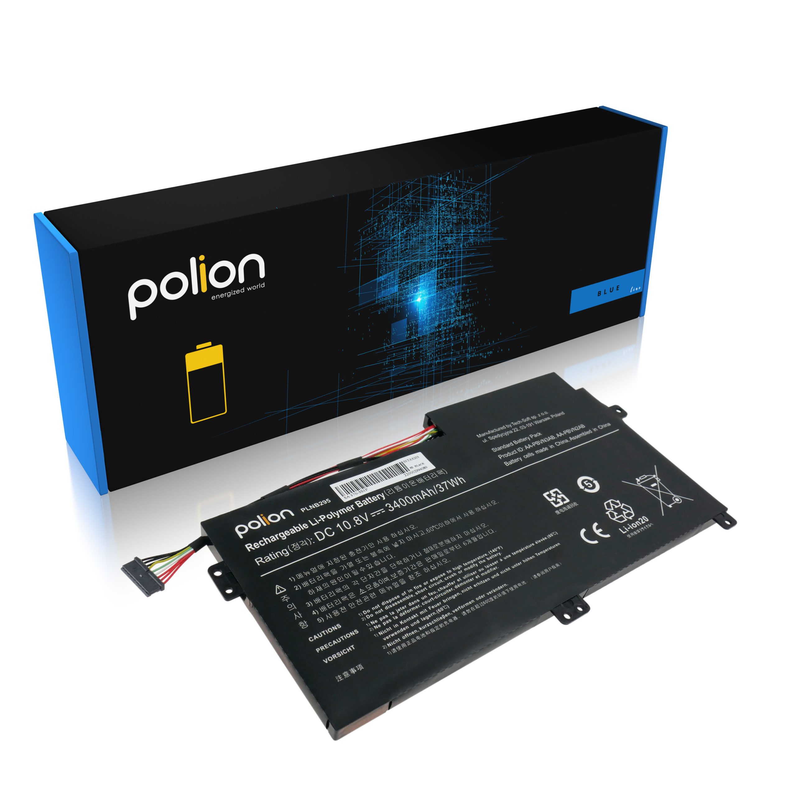 Baterie Polion AA-PBVN3AB pro notebooky SAMSUNG 370R 450R 470R 510R 3400mAh