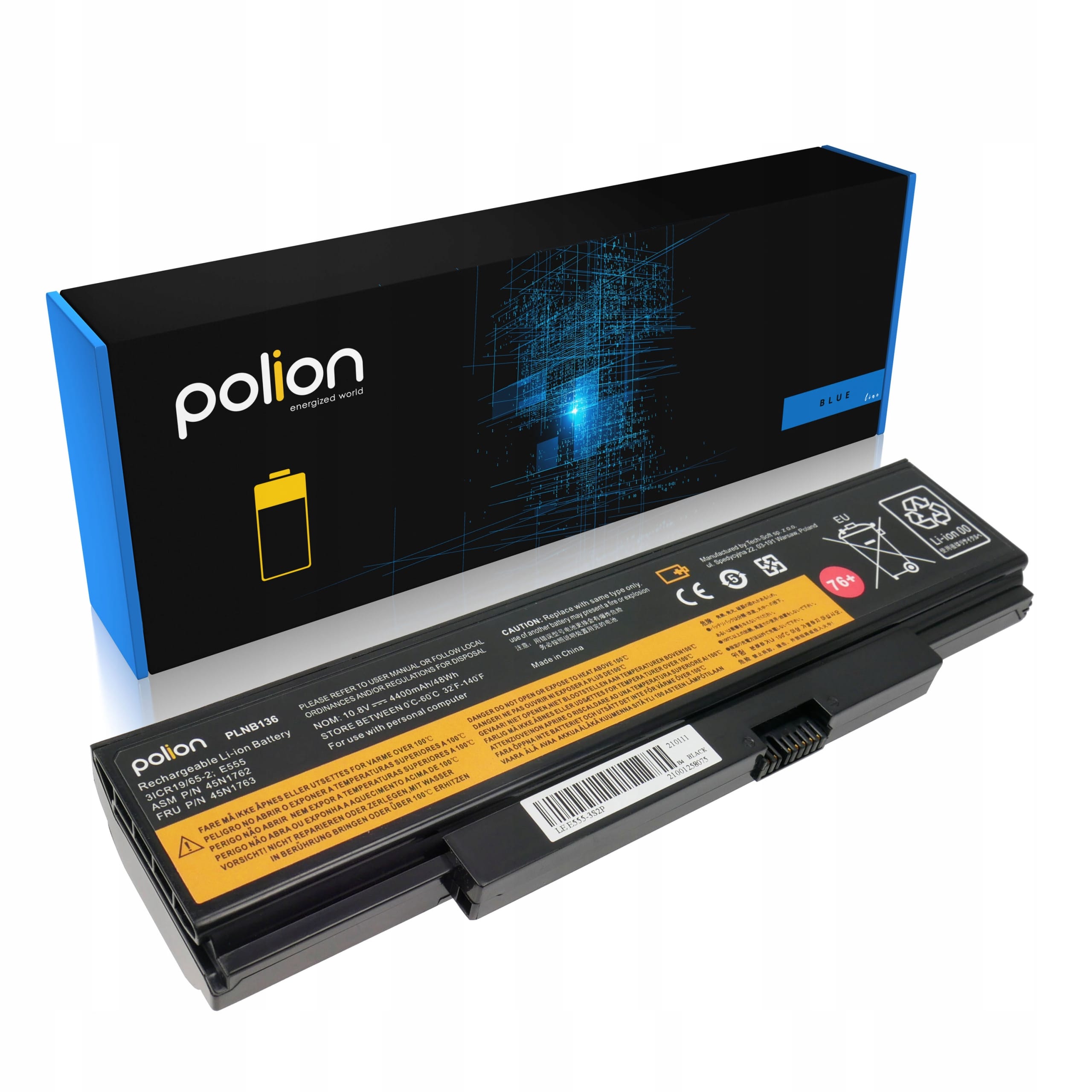 Baterie Polion 4X50G59217 pro notebooky LENOVO ThinkPad Edge E550 E550C E555 4400mAh
