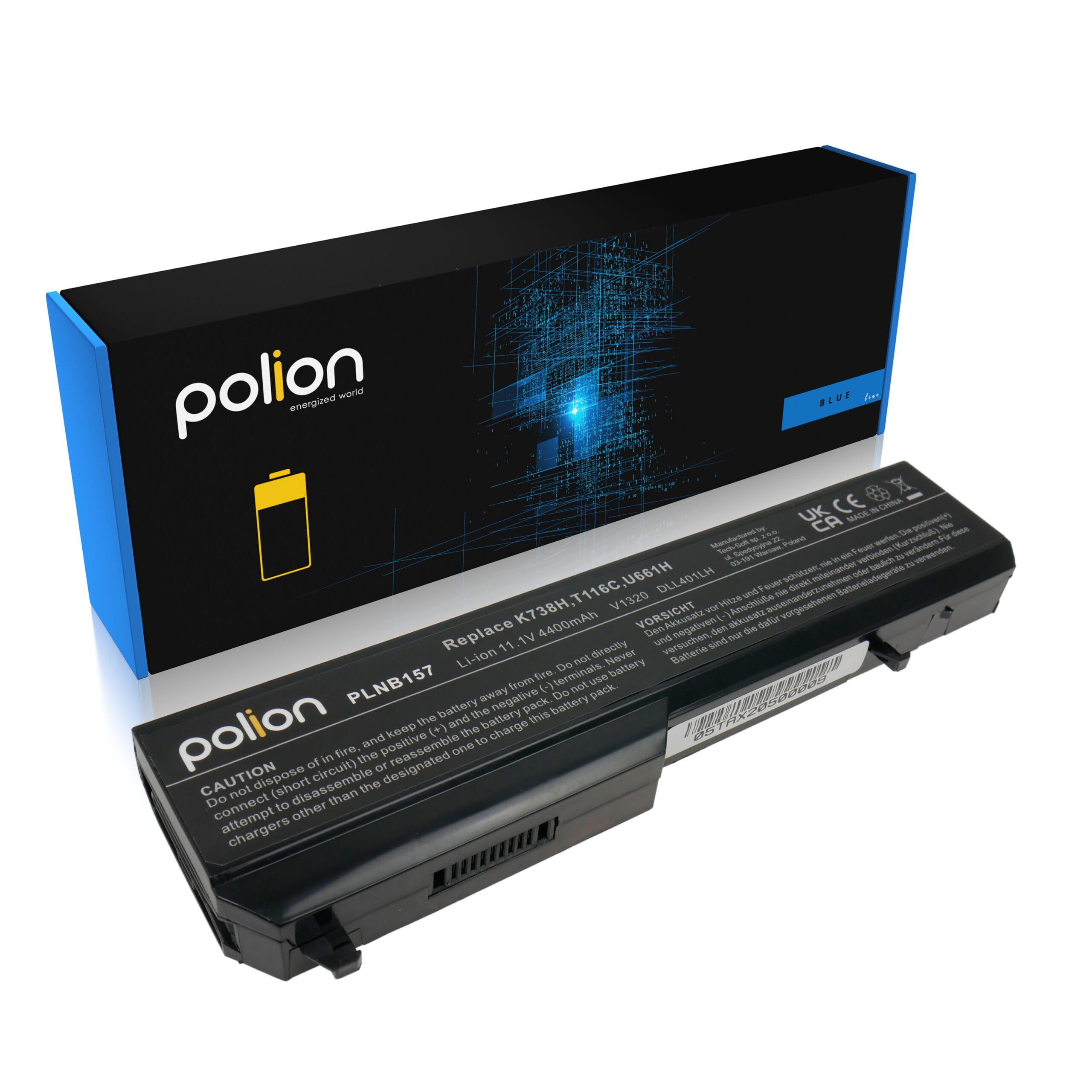 Baterie Polion U661H pro notebooky DELL Vostro 1310 1320 1320n 1510 1511 1520 2510 4400mAh