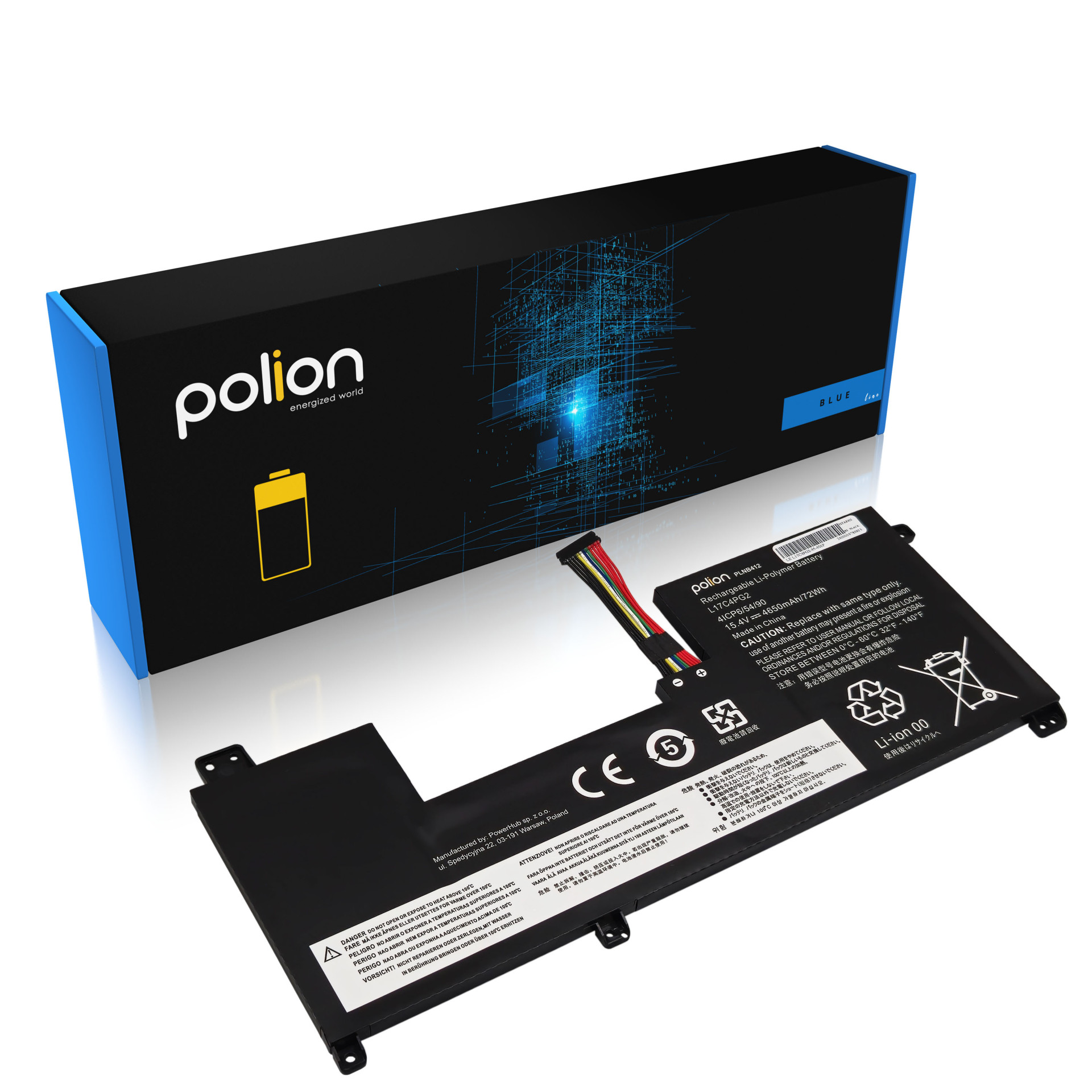 Baterie Polion L17C4PG2 pro notebooky LENOVO Legion Y730-17ICH Y740-17ICH 4650mAh