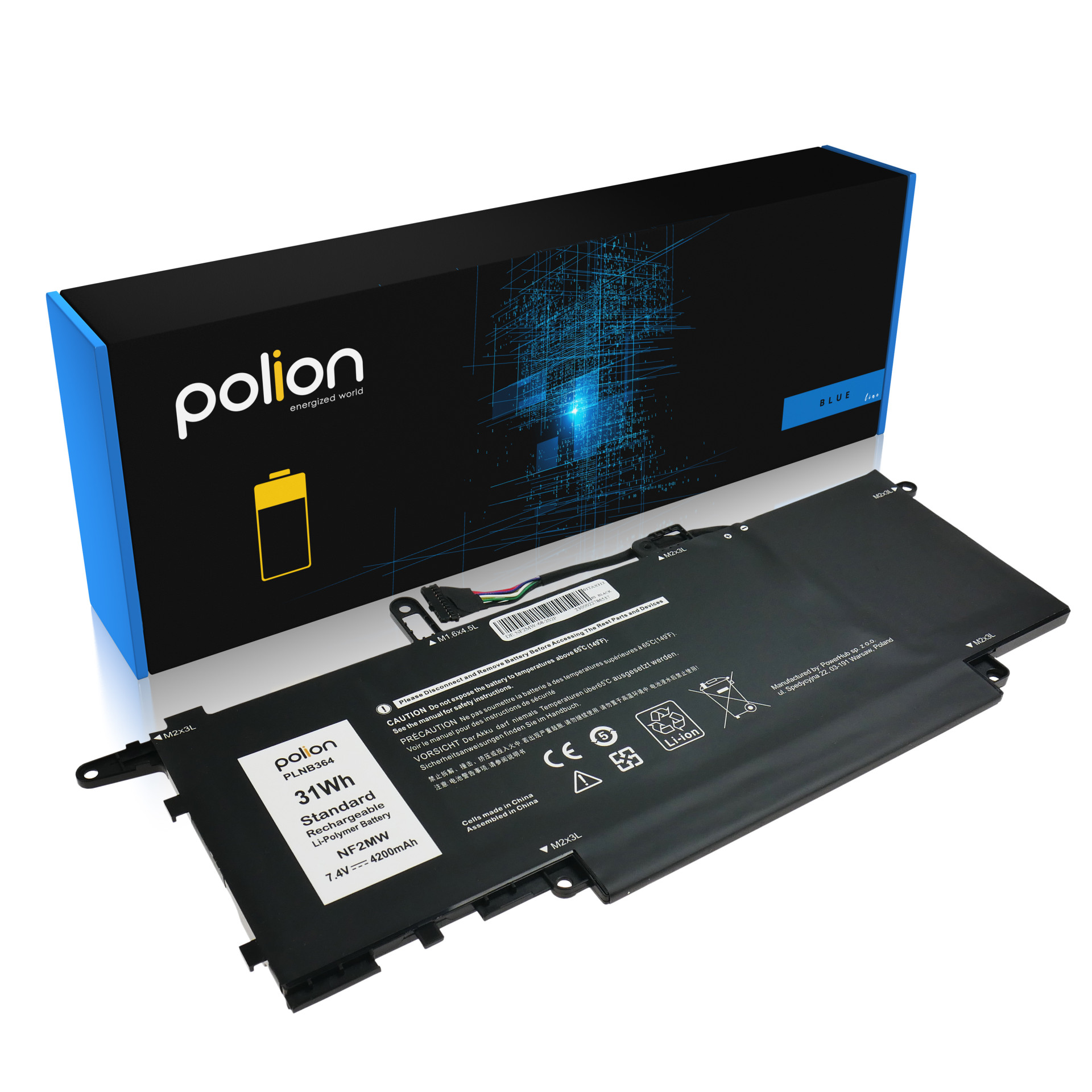 Baterie Polion NF2MW pro notebooky DELL GJD1V Latitude 7400 2-in-1 9410 2-in-1 4200mAh