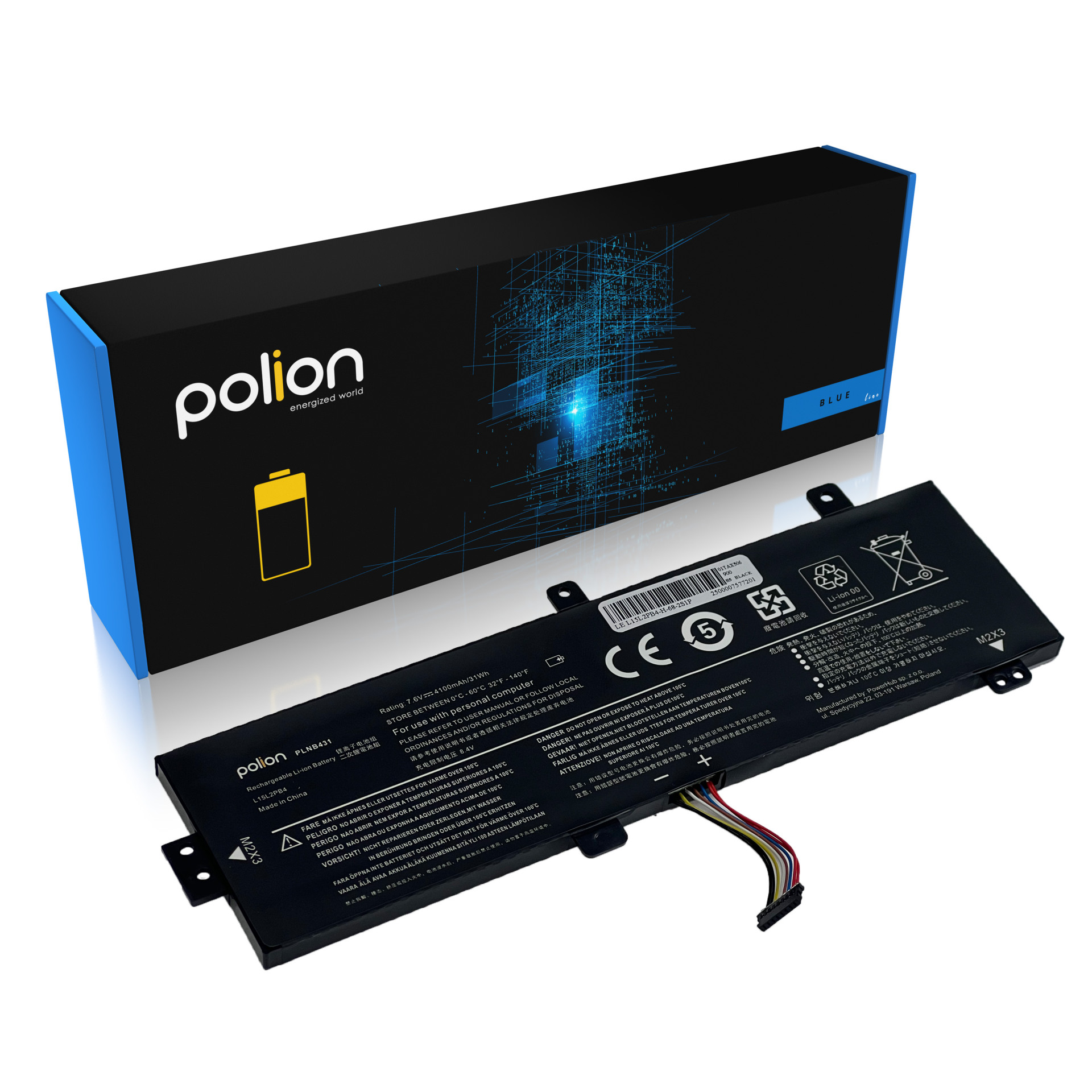 Baterie Polion L15L2PB4 pro notebooky LENOVO Ideapad 310-15ABR 310-15IKB 310 4100mAh
