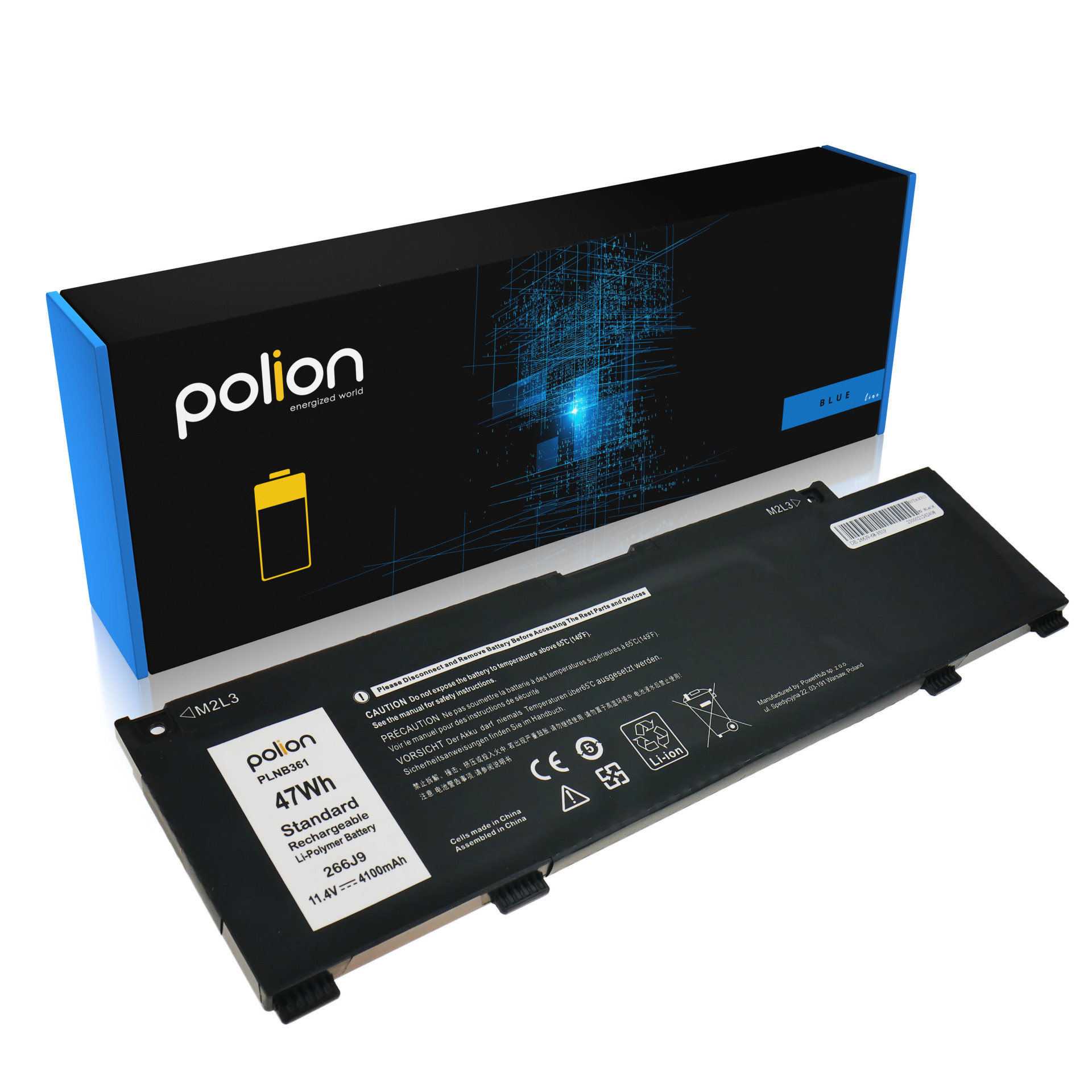 Baterie Polion 266J9 pro notebooky DELL G3 15 3590 3790 3779 G5 Inspiron 1545 4100mAh