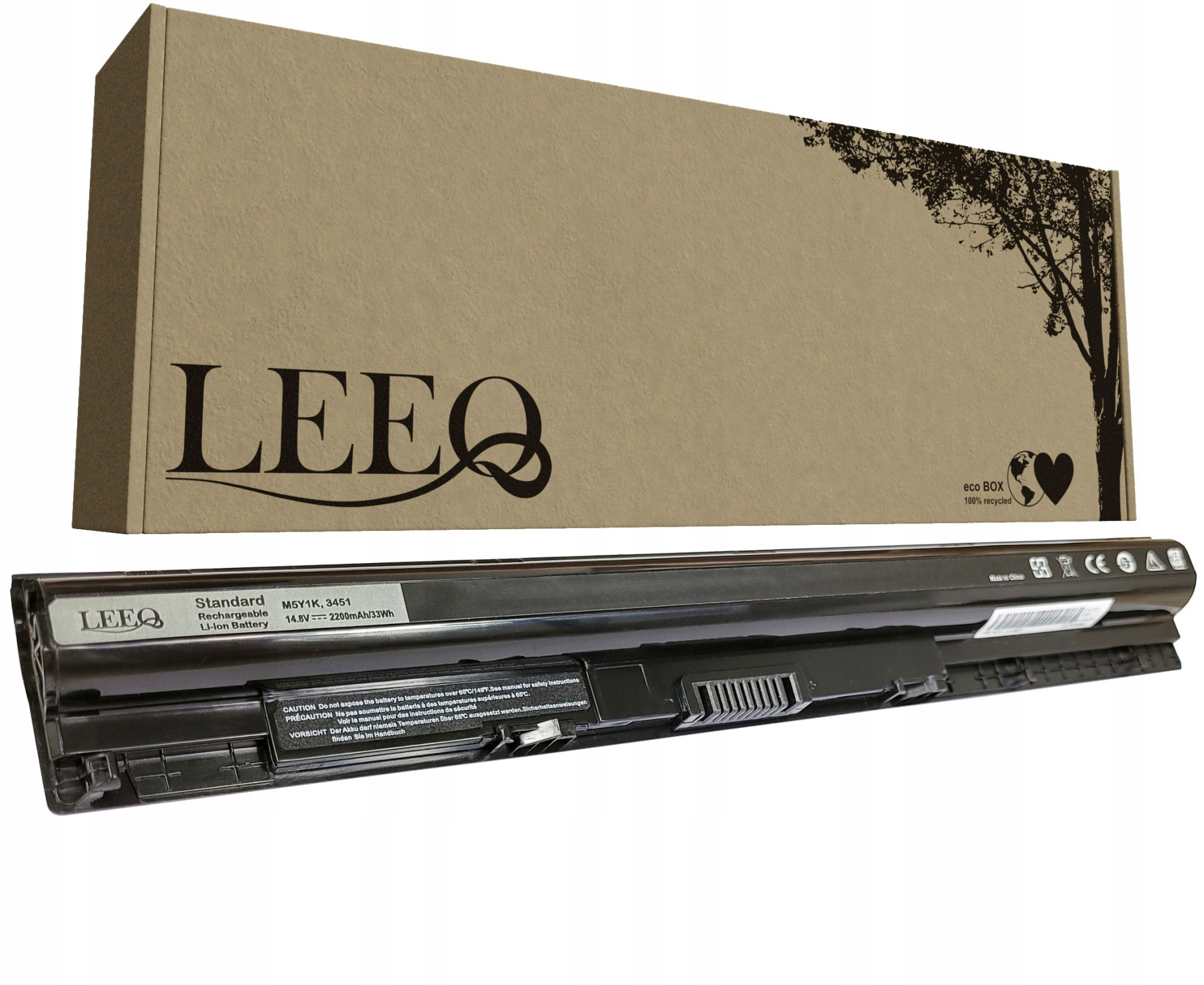 Baterie LEEQ LB128 pro notebooky DELL M5Y1K Inspiron 15 17 5558 5755 2200mAh