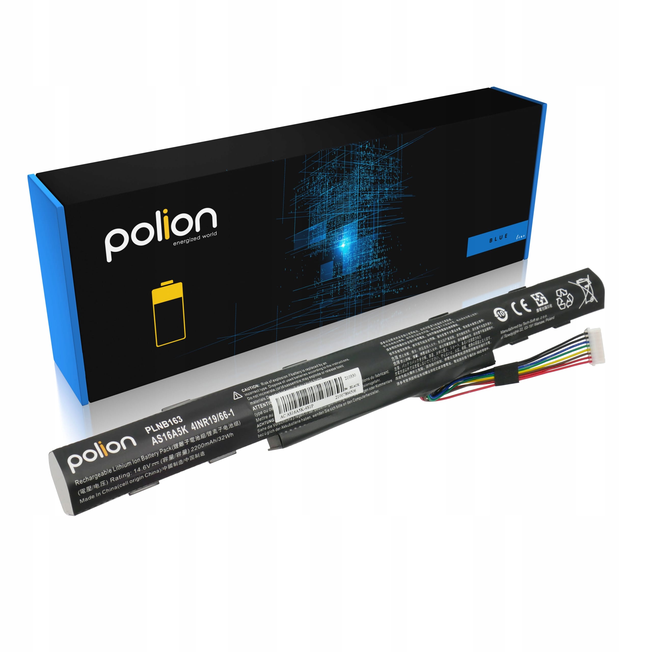 Baterie Polion AS16A5K pro notebooky ACER Aspire E E15 E5 F5 - 2200mAh 32Wh