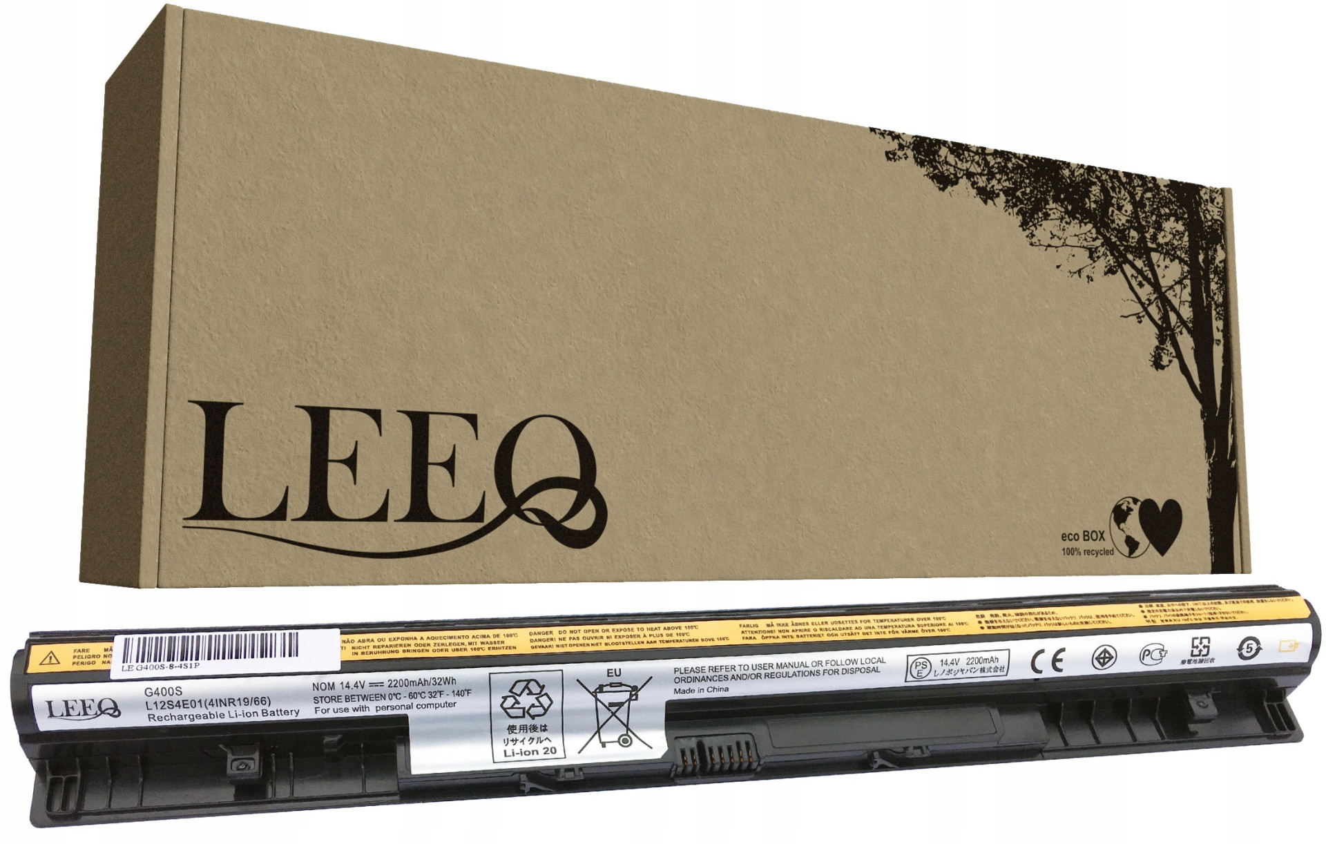 Baterie LEEQ LB102 pro notebooky LENOVO L12M4E01 G40 G400s G410s G50 G500s G50-30 2200mAh