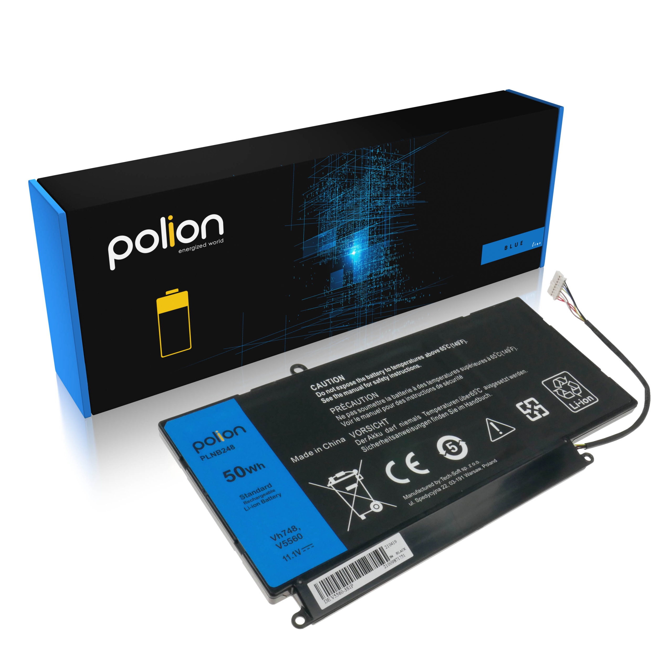 Baterie Polion VH748 pro notebooky DELL Vostro 5460 5470 5480 Inspiron 14 5439 4500mAh