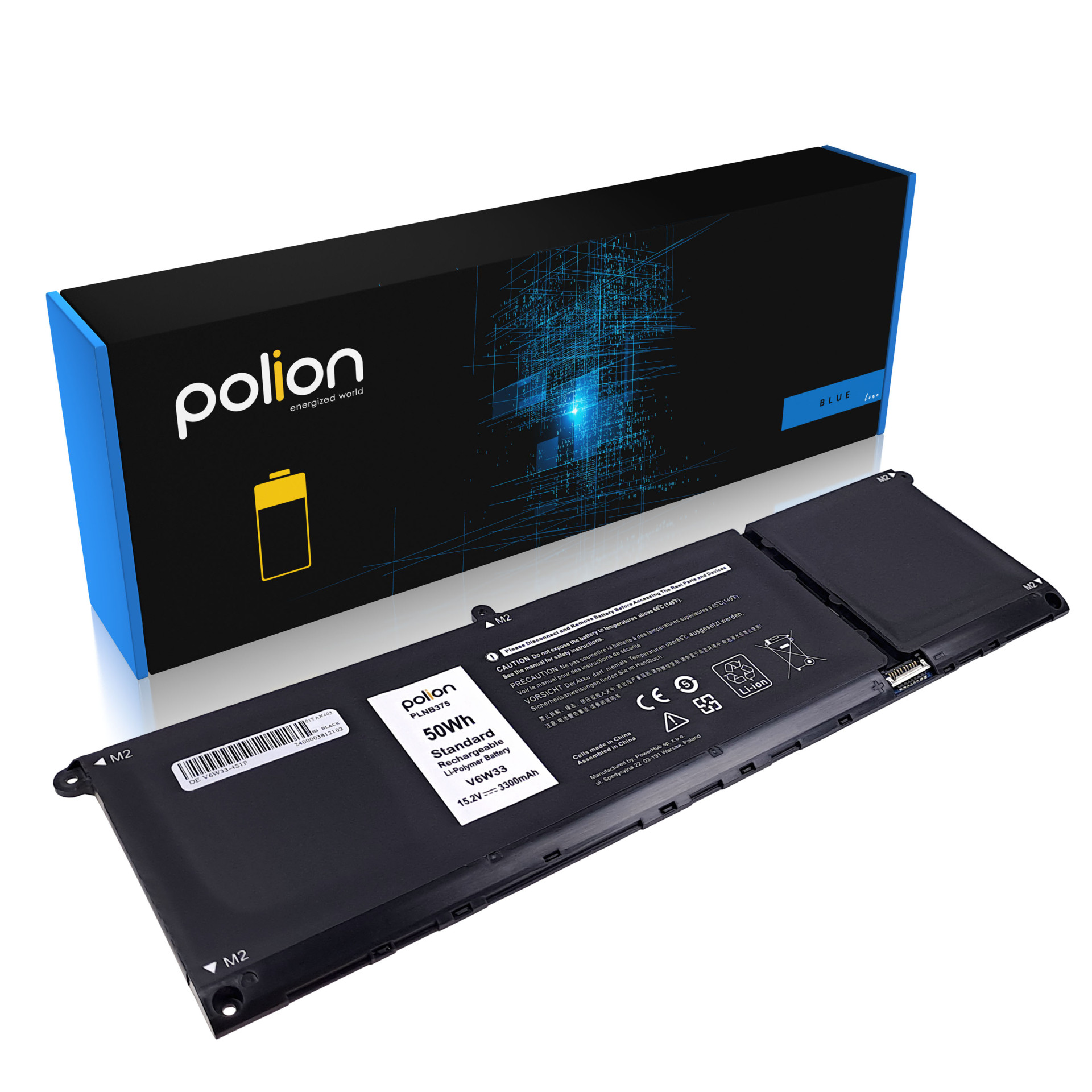 Baterie Polion V6W33 pro notebooky DELL Vostro 3510 3511 3515 5415 5510 5515 3300mAh