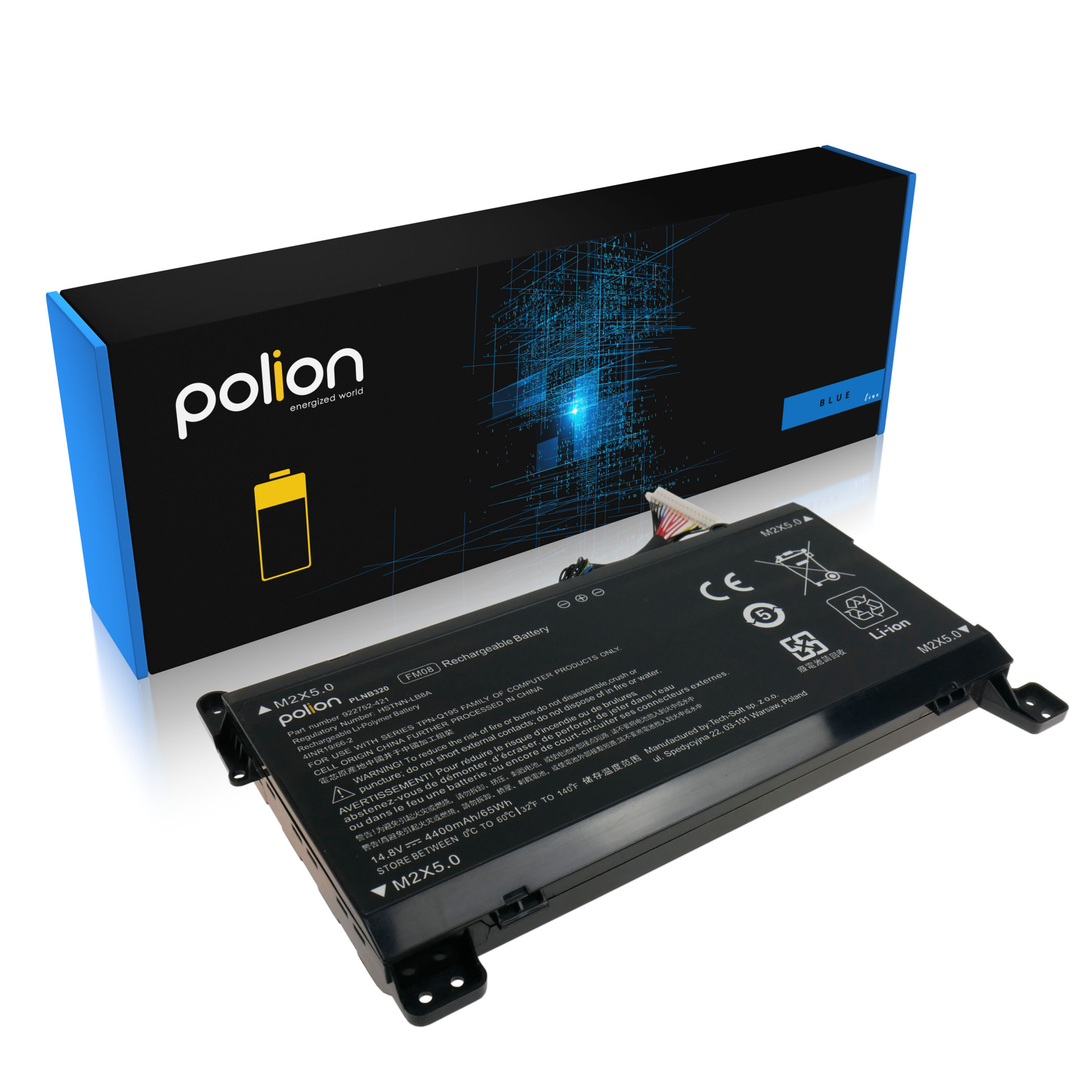 Baterie Polion FM08 pro notebooky HP TPN-Q195 Omen 17 17-AN 16 PIN 4400mAh