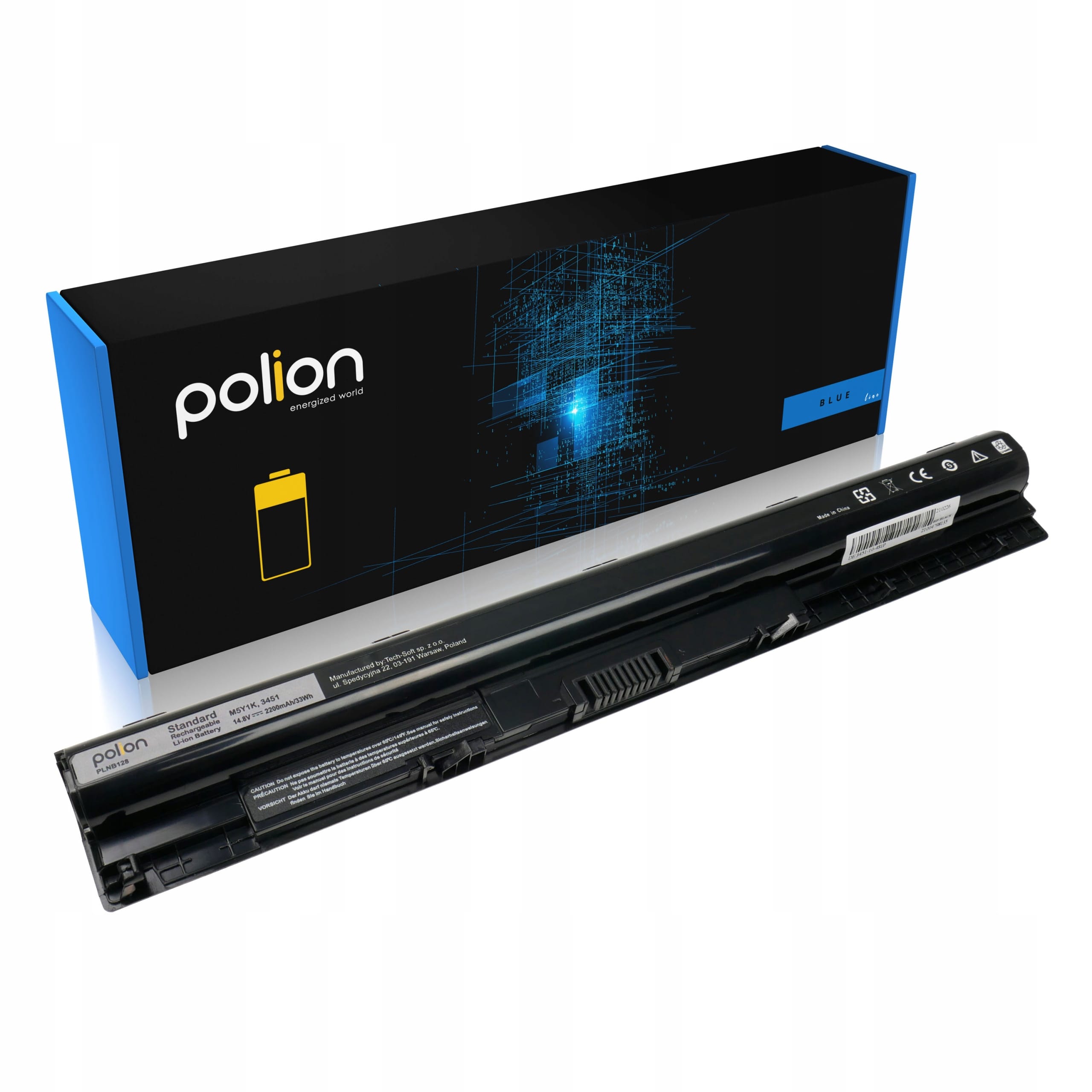 Baterie Polion M5Y1K pro notebooky DELL Inspiron 15 17 5558 5755 2200mAh